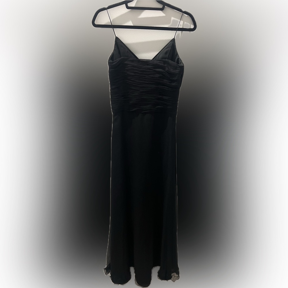 Massimo Dutti Women 100% Silk Black Evening Dress — Size EU 38 / US 6 - Picture 4 of 8